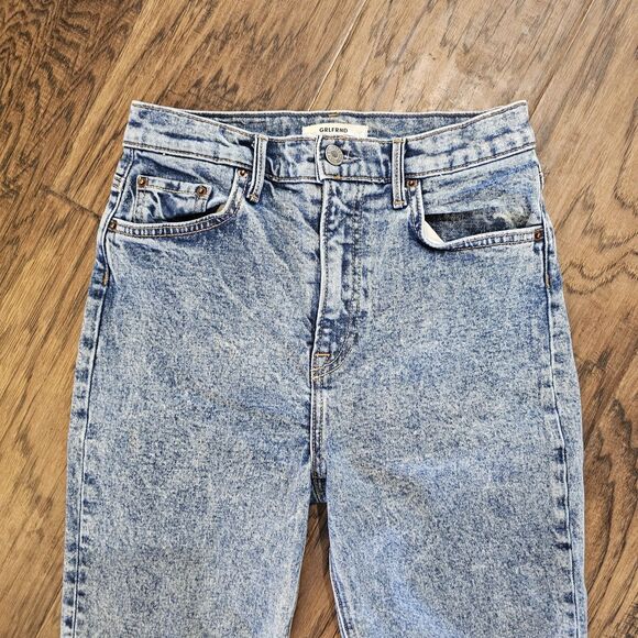grlfrnd jeans Size 26 Reed Light Wash Straigh Leg Raw Hem - Picture 3 of 9
